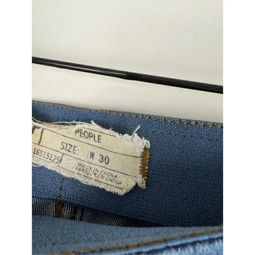 Free People Women's Blue We The Free Penny Pull-On Flare Jeans Size 30